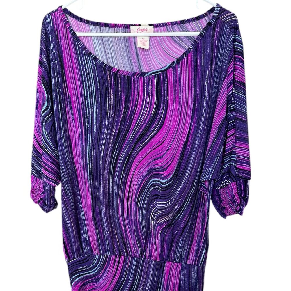 Candie's Women Tops Purple Colors Size Medium 3/4 Sleeves Pre-owned